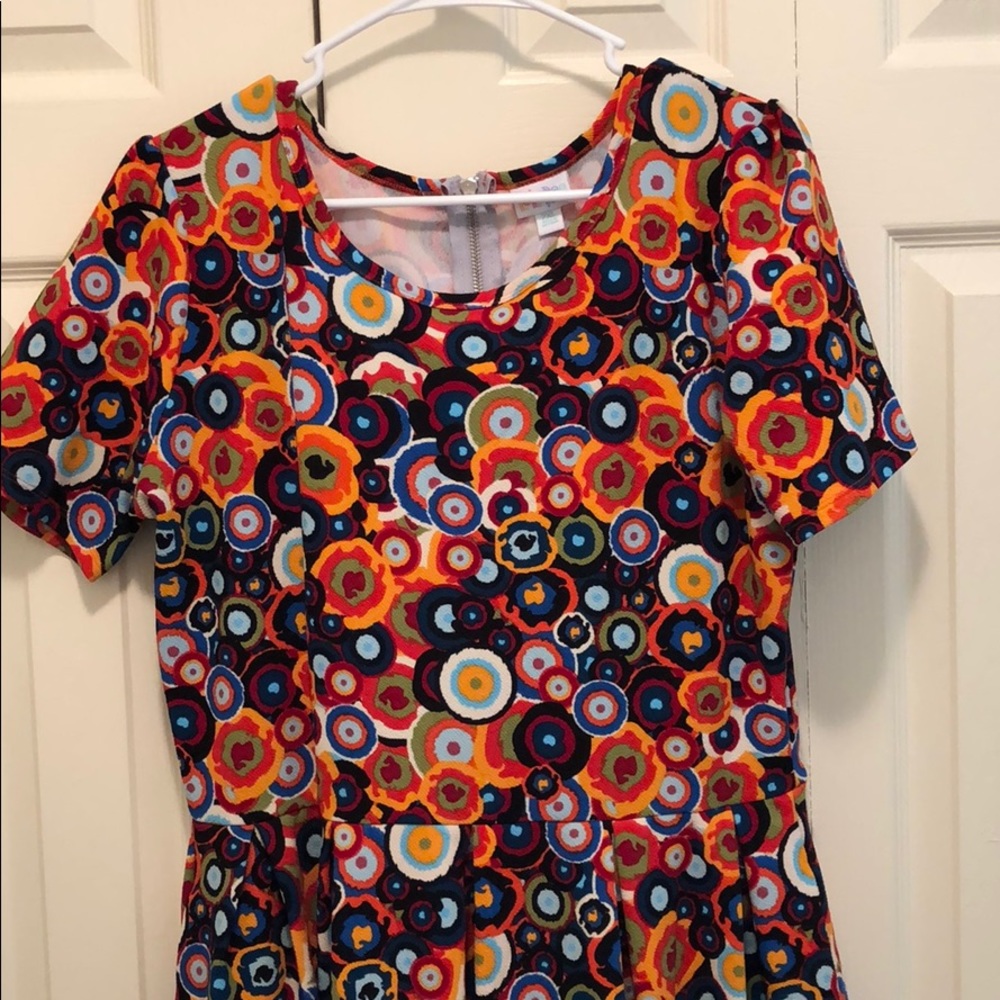 Multicolored circles lularoe Amelia